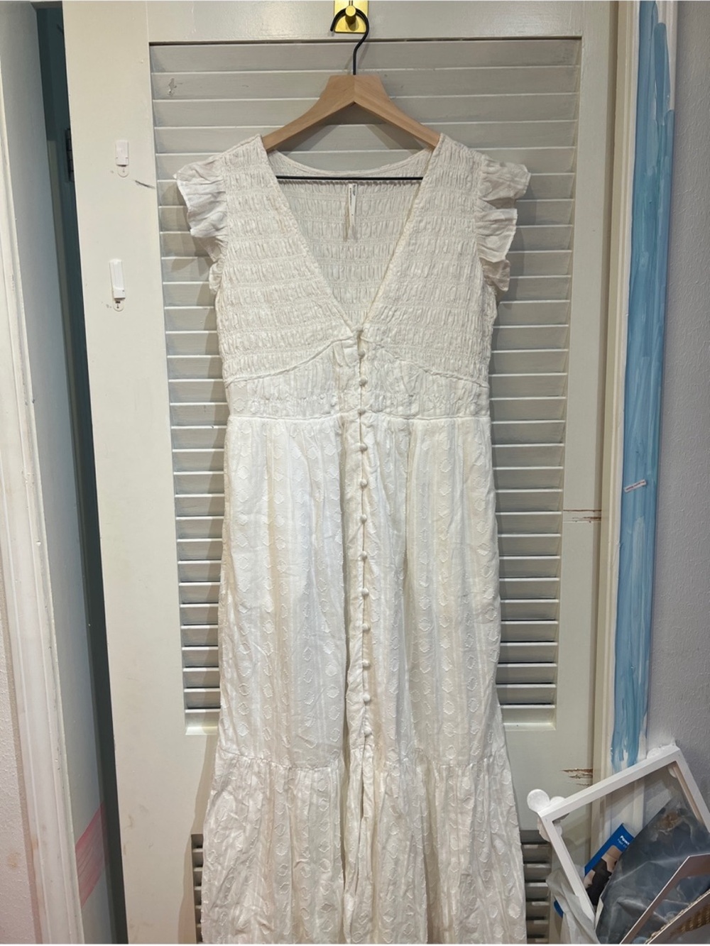 Anthropologie the peregrine dress white small excellent condition - Picture 3 of 7